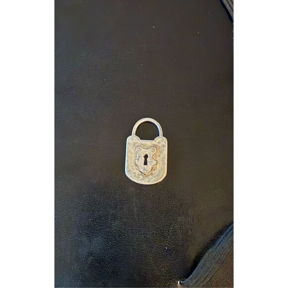 Tiffany & Co. Sterling Silver Hammered Lock Pendant - Picture 2 of 4